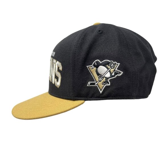 Pittsburgh Penguins Twins Enterprise Spell Out Snapback Hat Cap NHL Hockey Logo - Picture 3 of 9
